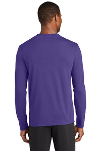 Long Sleeve Performance Blend Tee / Purple / Tallwood High School Boys Soccer