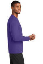 Long Sleeve Performance Blend Tee / Purple / Tallwood High School Boys Soccer