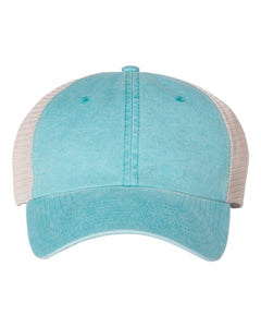 Pigment-Dyed Trucker Cap / Aqua / Princess Anne High School