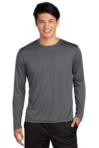 Long Sleeve Heather Contender Tee / Graphite Heather / Great Neck Middle Boys Basketball