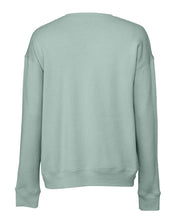 Sponge Fleece Drop Shoulder Crewneck Sweatshirt / Dusty Blue/ Virginia Beach Stripers Baseball