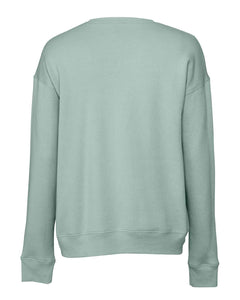 Sponge Fleece Drop Shoulder Crewneck Sweatshirt / Dusty Blue/ Virginia Beach Stripers Baseball