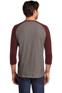 Perfect Tri 3/4-Sleeve Raglan / Grey Maroon / Great Neck Middle School Baseball