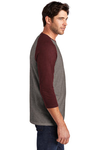 Perfect Tri 3/4-Sleeve Raglan / Grey Maroon / Great Neck Middle School Baseball