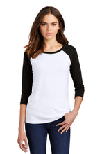 Women’s Perfect Tri 3/4-Sleeve Raglan / White Black / Brandon Middle School Staff