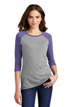 Women’s Perfect Tri 3/4-Sleeve Raglan / Purple & Grey / Larkspur Middle Softball