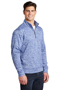 Electric Heather Fleece 1/4-Zip Pullover / True Royal Electric / Virginia Association Of Governmental Procurement