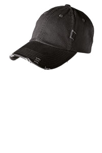 Distressed Cap / Black / George Mason Tennis