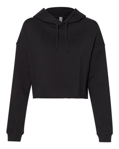Lightweight Cropped Hooded Sweatshirt / Black / First Colonial Gymnastics