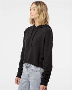 Women’s Lightweight Crop Hooded Sweatshirt / Black / First Colonial High School