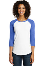 Women’s Fitted Triblend 3/4-Sleeve / White & Royal Frost / FC Girls Tennis - Fidgety