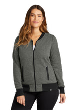 Ladies French Terry Baseball Full-Zip / Grey  / Cape Henry Collegiate Baseball