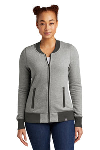 Ladies French Terry Baseball Full-Zip / Grey / Cape Henry Collegiate Cheer