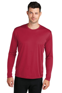 Long Sleeve Performance Tee / Red / Cape Henry Collegiate Forensics