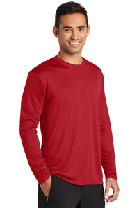 Long Sleeve Performance Tee / Red / Center Grove Soccer