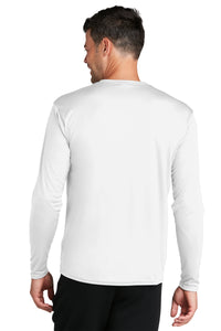 Long Sleeve Performance Tee / White / Larkspur Middle Academic Challenge