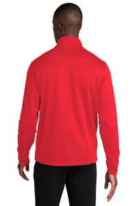 Performance Fleece 1/4-Zip Pullover Sweatshirt  / Red  / Disc Dudes Disc Golf