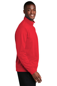 Performance Fleece 1/4-Zip Pullover Sweatshirt  / Red  / Disc Dudes Disc Golf