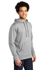 Performance Fleece Pullover Hooded Sweatshirt / Silver / Great Neck Middle Track