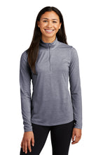 Tri-Blend Wicking 1/4-Zip Pullover / Navy Heather / Fairfield Elementary Staff