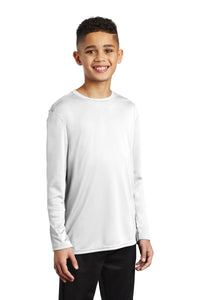 Long Sleeve Performance Tee (Youth & Adult) / White / Great Neck Middle Field Hockey