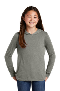 Youth Perfect Tri Long Sleeve Hoodie / Heather Grey / Kings Grant Elementary