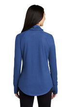 Ladies Sueded Cotton Blend Cowl Tee / Royal Heather / Landstown High School Soccer