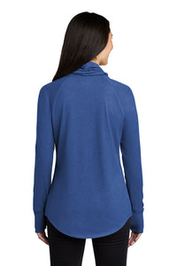 Ladies Sueded Cotton Blend Cowl Tee / Royal Heather / Landstown High School Soccer