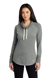 Ladies Sueded Cotton Blend Cowl Tee / Grey / Cape Henry Collegiate Cheer