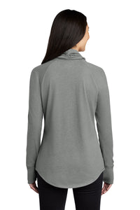 Ladies Sueded Cotton Blend Cowl Tee / Grey  / Cape Henry Collegiate Baseball