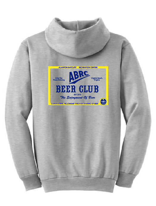 Core Fleece Pullover Hooded Sweatshirt / Heather Grey / ABRC Beer Club