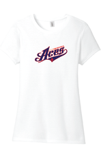 Ladies Tri-Blend T-shirt/ White / VA Aces - Fidgety