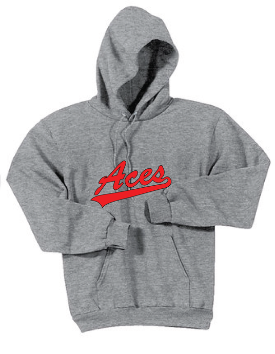 Fleece Hooded Sweatshirt / Gray  / VA Aces - Fidgety