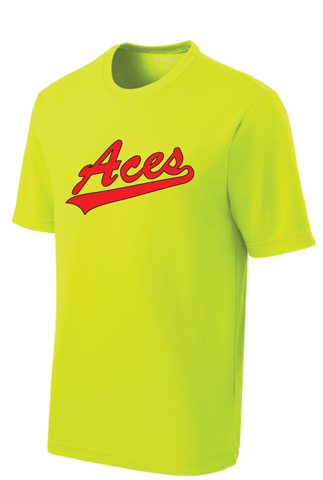 Youth Performance Tee/ Neon Yellow / VA Aces - Fidgety