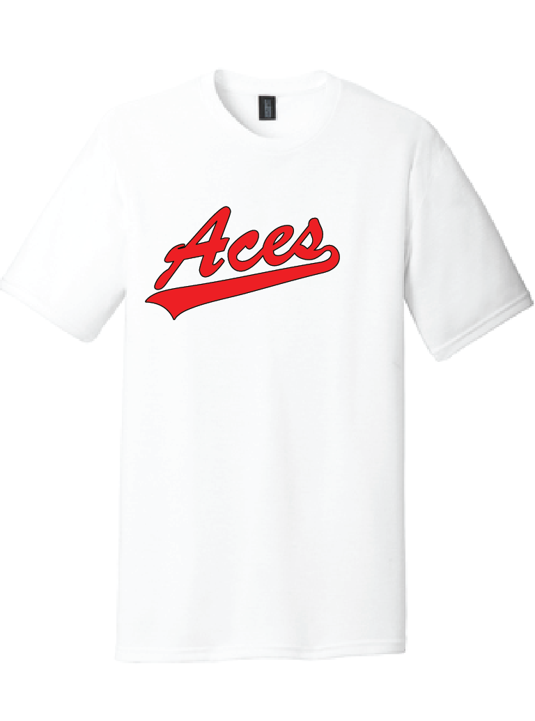 Men's Tri-Blend Crew T-Shirt/White/VA Aces - Fidgety