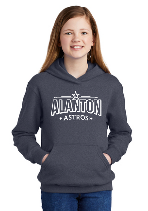 Core Fleece Pullover Hooded Sweatshirt / Charcoal Heather / Alanton Elementary School