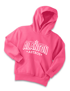 Core Fleece Pullover Hooded Sweatshirt / Pink / Alanton Elementary School