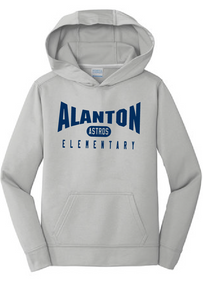 Performance Fleece Hooded Sweatshirt / Silver / Alanton Elementary School
