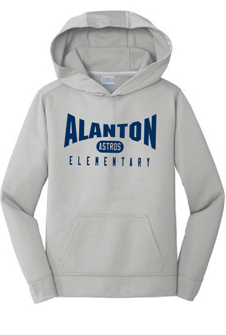 Performance Fleece Hooded Sweatshirt / Silver / Alanton Elementary School
