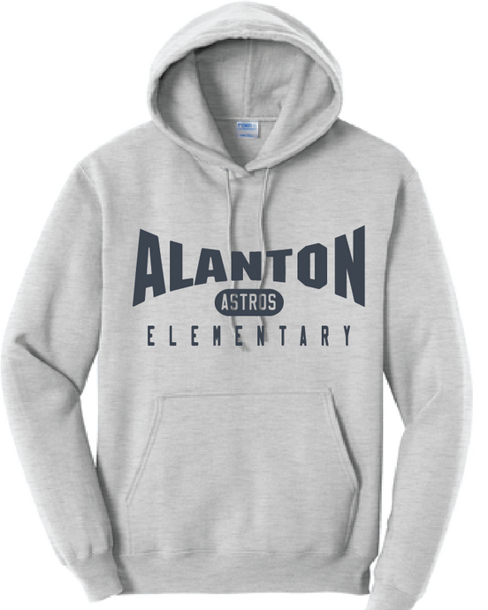 Fleece Hooded Sweatshirt / Ash / Alanton Elementary School