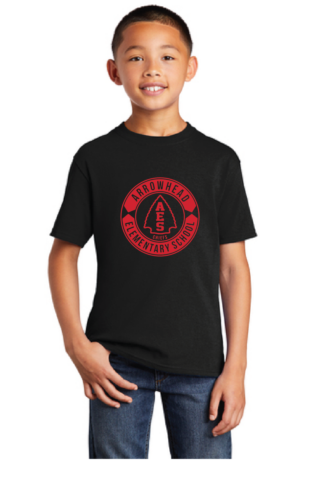 Core Cotton Tee (Youth & Adult) / Black / Arrowhead Elementary School