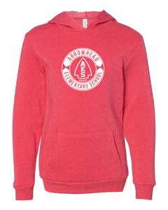 Fleece Pullover Hooded Sweatshirt (Youth & Adult) / Heather Red / Arrowhead Elementary School
