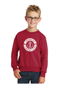 Fleece Crewneck Sweatshirt (Youth & Adult) / Red / Arrowhead Elementary