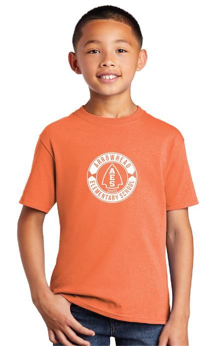 Core Cotton Tee (Youth & Adult) / Neon Orange / Arrowhead Elementary School