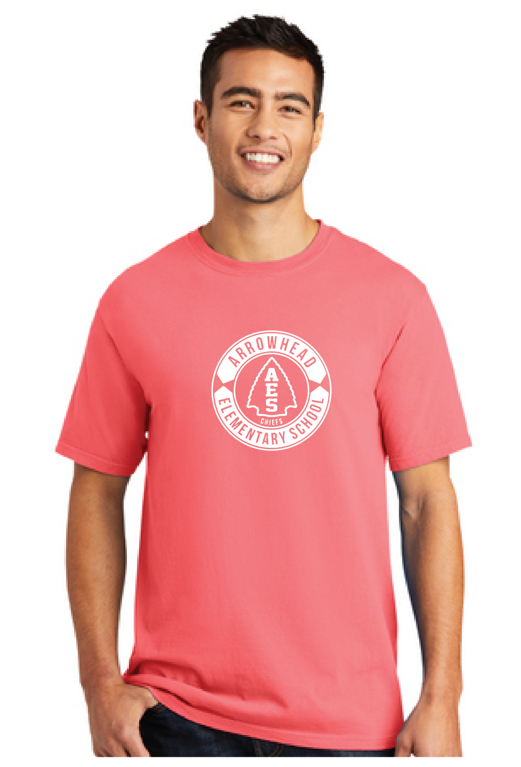 Adult Beach Wash Garment-Dye Tee / Fruit Punch / Arrowhead Elementary