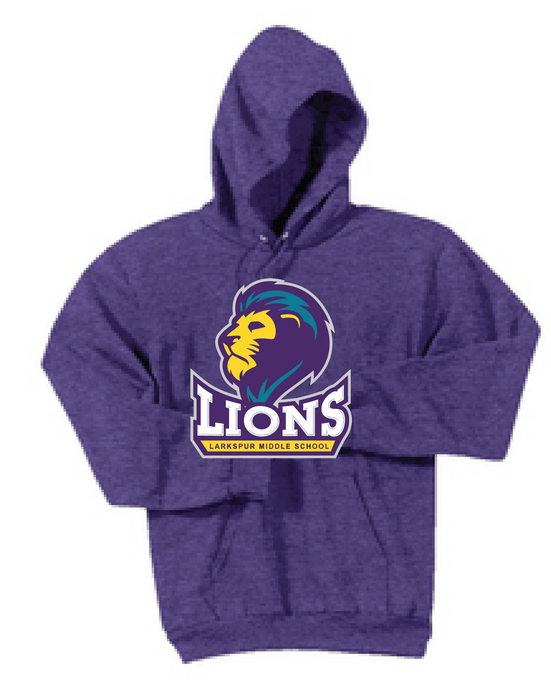 Fleece Pullover Hooded Sweatshirt / Heather Purple / Larksur AVID - Fidgety