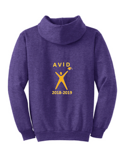 Fleece Pullover Hooded Sweatshirt / Heather Purple / Larksur AVID - Fidgety