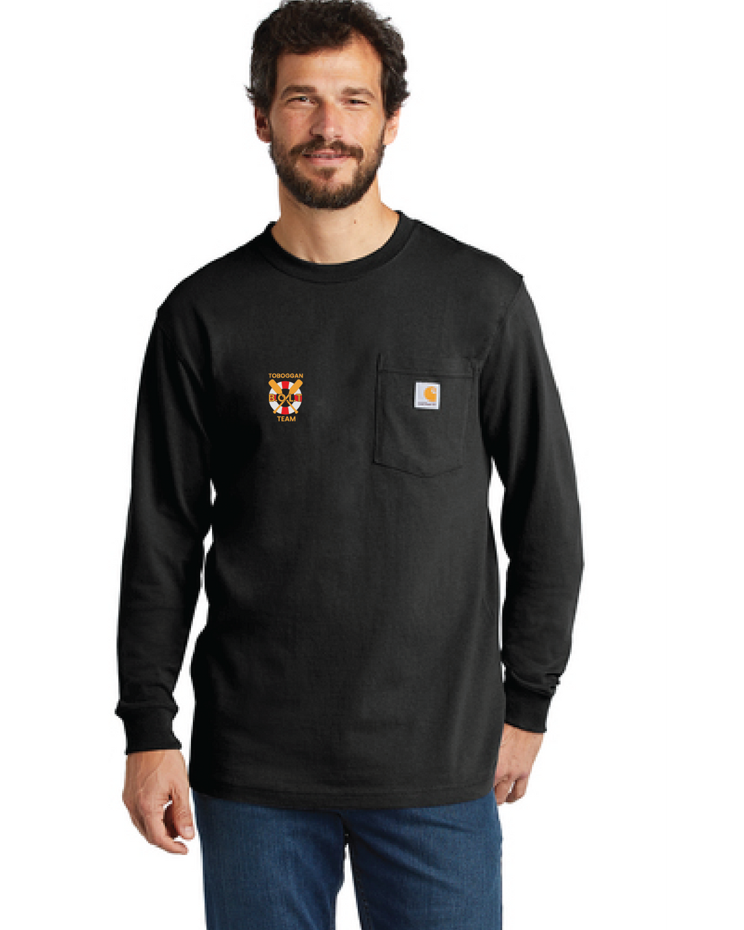 Carhartt Workwear Pocket Long Sleeve T-Shirt / Black / B.O.L.T Toboggan Team