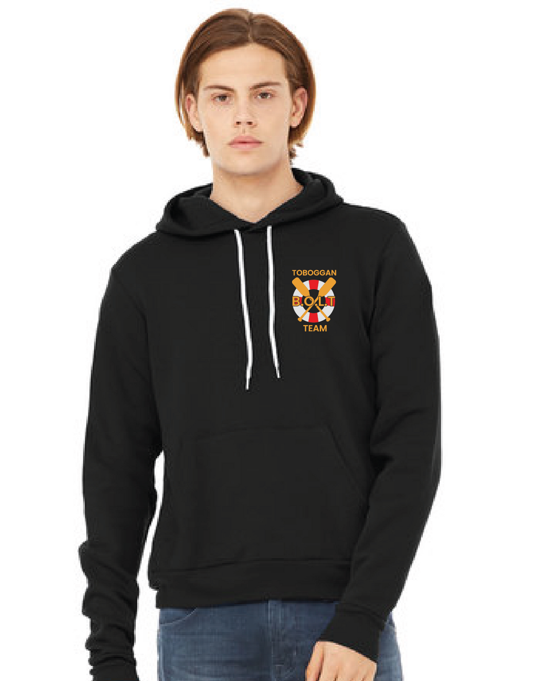 Unisex Sponge Fleece Pullover Hoodie / Black / B.O.L.T Toboggan Team