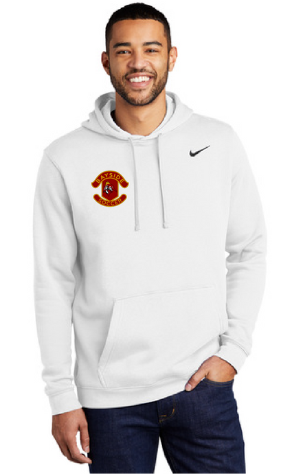 Nike Club Fleece Pullover Hoodie / White / Bayside High School Soccer